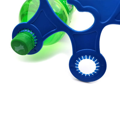 Contenedor de paquetes de seis envase de plástico HDPE con tamaño de 263*234*5mm y diseño de bucle anular seguro