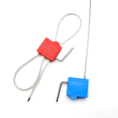 2.0mm Double Lock Plastic Security Cable Seal With Twist Handle Markable Area 23.5*17 mm