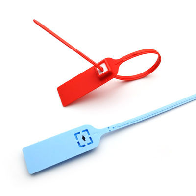 Black 380 mm Pull Tight Bar code Safety Flat Numbered Plastic Seal Tag for Bank