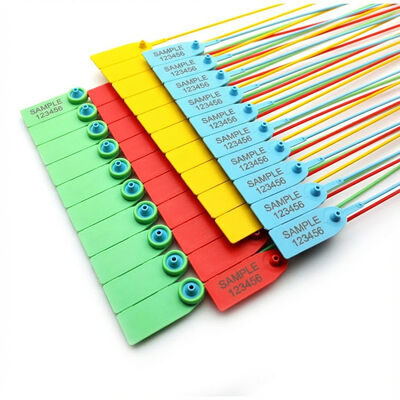 370*20*13.5 mm Sello de seguridad de plástico con 211 N de resistencia a la tracción e impresión láser para sellado ajustable a prueba de manipulaciones
