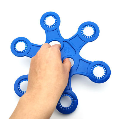 Contenedor de paquetes de seis envase de plástico HDPE con tamaño de 263*234*5mm y diseño de bucle anular seguro