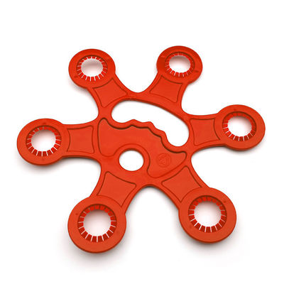 Contenedor de paquetes de seis envase de plástico HDPE con tamaño de 263*234*5mm y diseño de bucle anular seguro