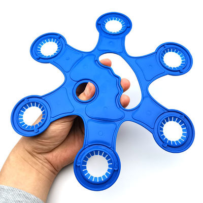 Contenedor de paquetes de seis envase de plástico HDPE con tamaño de 263*234*5mm y diseño de bucle anular seguro