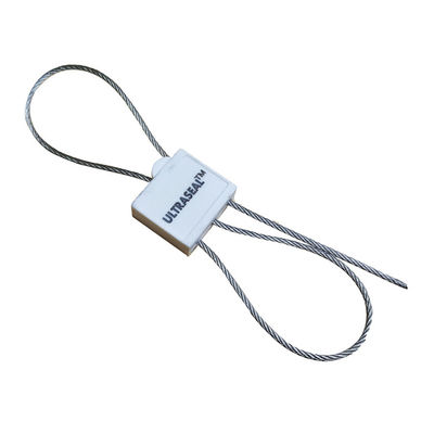 Sello de cable de plástico de seguridad de doble bloqueo con resistencia a la tracción de 2,29 KN y alambre de acero galvanizado