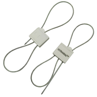 Sello de cable de plástico de seguridad de doble bloqueo con resistencia a la tracción de 2,29 KN y alambre de acero galvanizado