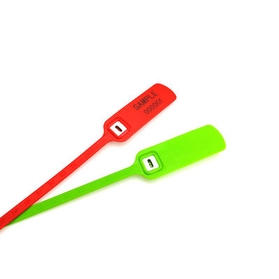 High Tensile Strength Clothing Custom Logo Plastic Seal Tags with Metal Insert US-PS300FT