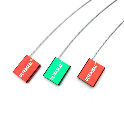 Markable Area 26*22mm US-CC181 Numbered Shipping Container Steel Cable Aluminium Security Cargo Seals Lock