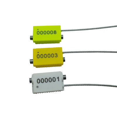 Sello de cable de plástico US-CC151B de ajuste apretado con resistencia a la tracción de 1.54 KN y área marcable con láser