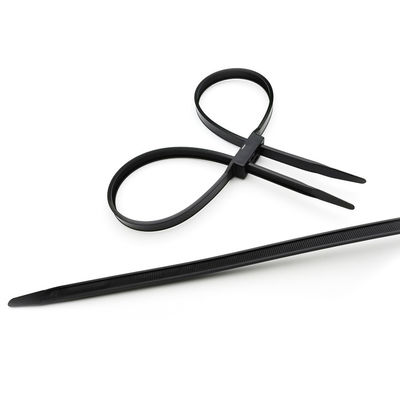 Autobloqueo de lazos de cable de nylon negro 700 mm de longitud para las esposas de seguridad