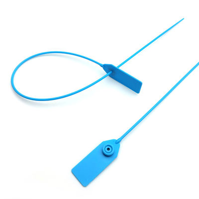 Sello de seguridad de plástico de 600 mm de longitud con material de PP y acero inoxidable para bloqueo de seguridad de contenedores de 269,5 N de resistencia a la tracción