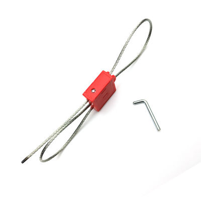 2.0mm Double Lock Plastic Security Cable Seal With Twist Handle Markable Area 23.5*17 mm