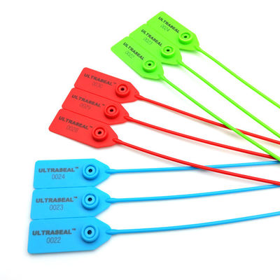 Sello de seguridad de plástico de 600 mm de longitud con material de PP y acero inoxidable para bloqueo de seguridad de contenedores de 269,5 N de resistencia a la tracción