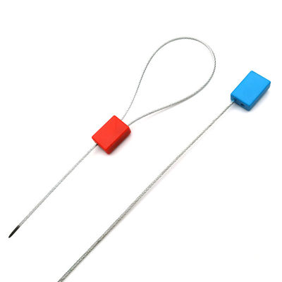 Naranja 1,8 mm Diámetro del cable Sello de alambre de seguridad con resistencia a la tracción de 1,53 KN y mecanismo de bloqueo de tirón
