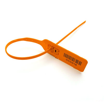 400 mm de longitud Sello de seguridad de plástico de doble bloqueo con resistencia a la tracción de 195 N y material de acero inoxidable PP
