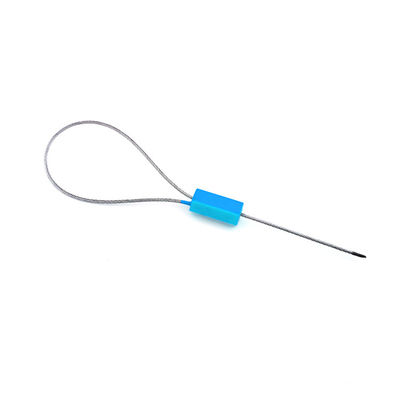 Sello de seguridad de cable recubierto de ABS con resistencia a la tracción de 2,79 KN y mecanismo de bloqueo de ajuste por tracción para camiones contenedor