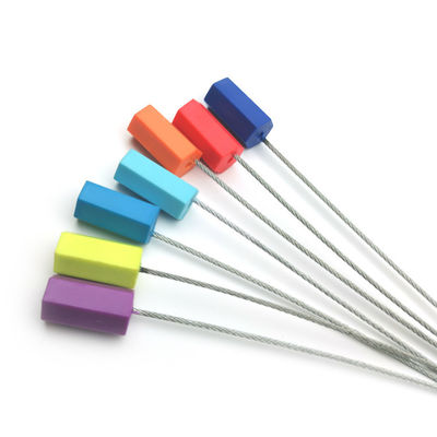 Sello de seguridad de cable recubierto de ABS con resistencia a la tracción de 2,79 KN y mecanismo de bloqueo de ajuste por tracción para camiones contenedor