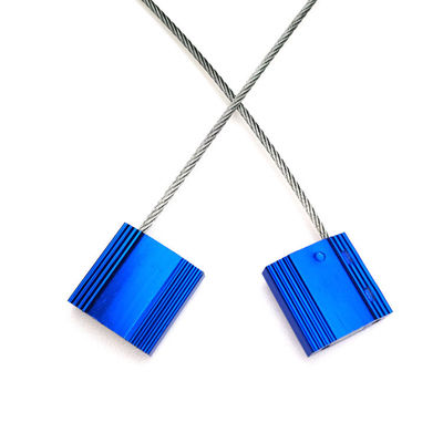 Sellos de seguridad de cable de alambre de acero galvanizado 26 * 26mm área marcable impreso con láser