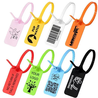 Tensile Strength 398 N and Working Length 190 mm Custom Logo 300mm Plastic Seal Zip Tie