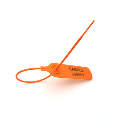 Sello de seguridad de plástico de 300 mm de longitud con resistencia a la tracción de 154 N e impresión láser/hot stamping