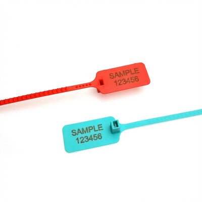 Custom Logo Plastic Truck Seals 398N Tensile Strength 190mm Working Length