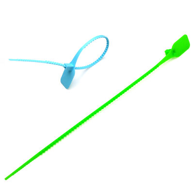 350*26*14.8 mm Sello de seguridad de plástico de ajuste hermético con 280 N de resistencia a la tracción e impresión láser