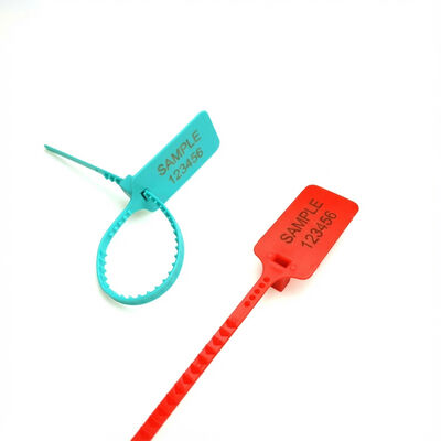 Black 300mm Custom Plastic Seal for Garment and Shoes Security Average Weight 4.45 g/pc