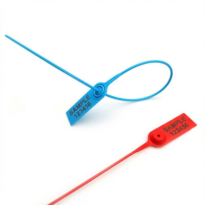 US-PS350C Sello de seguridad de plástico de 350 mm de longitud con resistencia a la tracción de 202N y material de acero inoxidable PP para camiones de carga bancaria