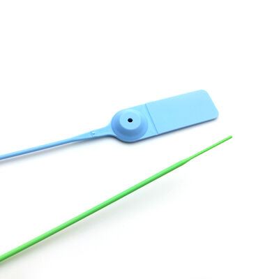 Sello de seguridad de plástico de 200 mm de longitud, PP y acero inoxidable, a prueba de manipulaciones, con resistencia a la tracción > 100N