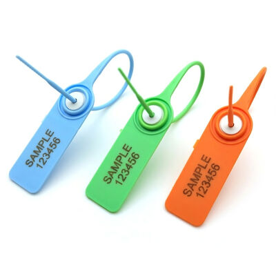 Sello de seguridad de plástico de 200 mm de longitud, PP y acero inoxidable, a prueba de manipulaciones, con resistencia a la tracción > 100N