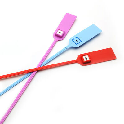 380 mm Długość wyciągnij szczelny plastikowy uszczelnienie z 268 N wytrzymałości na rozciąganie i laserowego druku dla zabezpieczenia antykonwencjonalnego