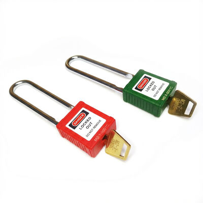 Sleutelhoudend LOTO-veiligheidshangslot met stalen of nylon boeien aanpasbaar