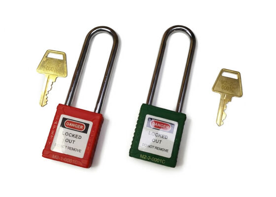 Sleutelhoudend LOTO-veiligheidshangslot met stalen of nylon boeien aanpasbaar